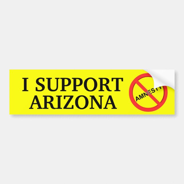 Autocollant De Voiture Je soutiens l'Arizona (Devant)