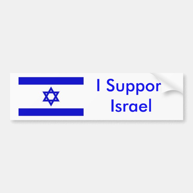 Autocollant De Voiture Je soutiens l'Israël (Devant)