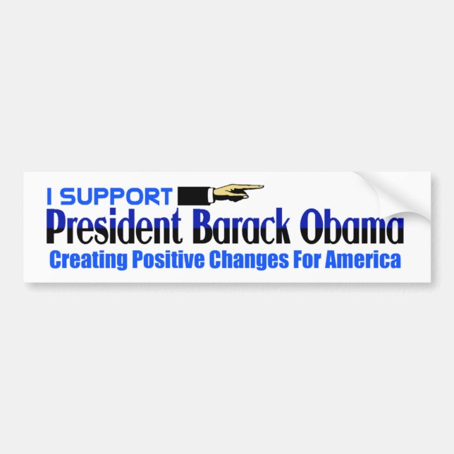 Autocollant De Voiture Je soutiens Obama (Devant)