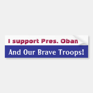 Autocollant De Voiture Je soutiens Pres. Bumpersticker d'Obama