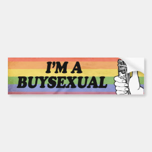 Autocollant De Voiture Je suis A BUYSEXUAL - .png