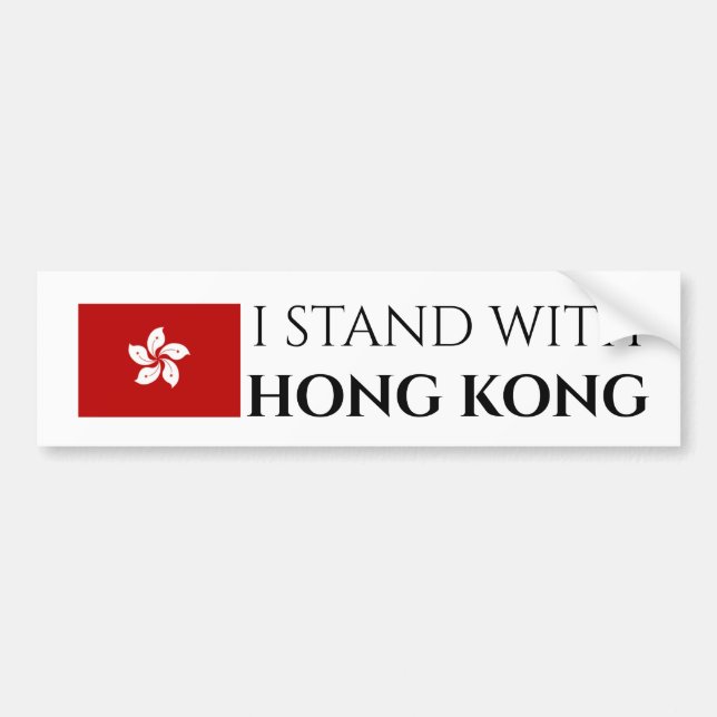 Autocollant De Voiture Je Suis Avec Hong Kong (Devant)