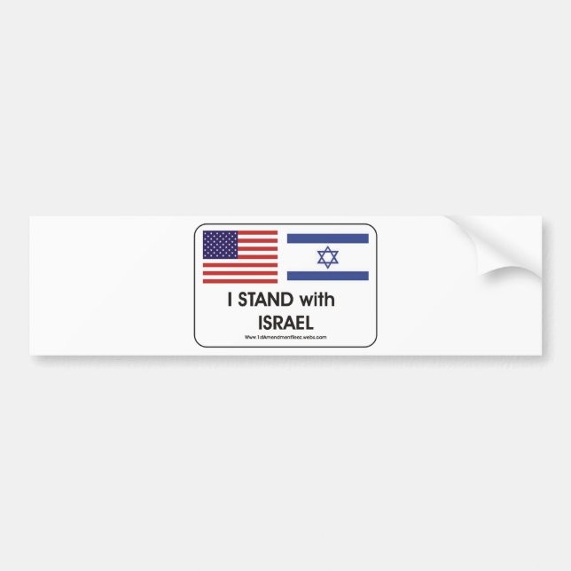 Autocollant De Voiture Je suis avec Israël (Devant)