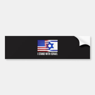 Autocollant De Voiture Je suis avec Israël Patriotique