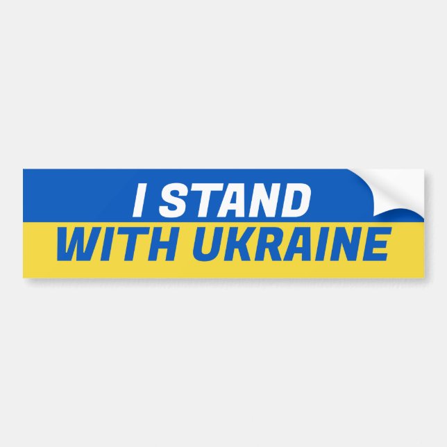 Autocollant De Voiture Je Suis Avec L'Ukraine (Devant)