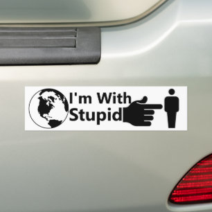 Autocollant De Voiture Je suis avec un abruti   Sauvez la Terre
