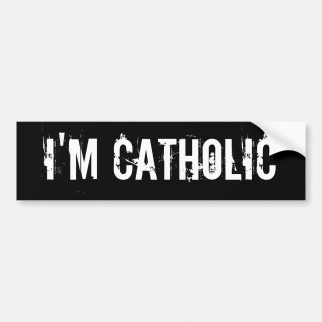 Autocollant De Voiture Je suis CATHOLIQUE (Devant)
