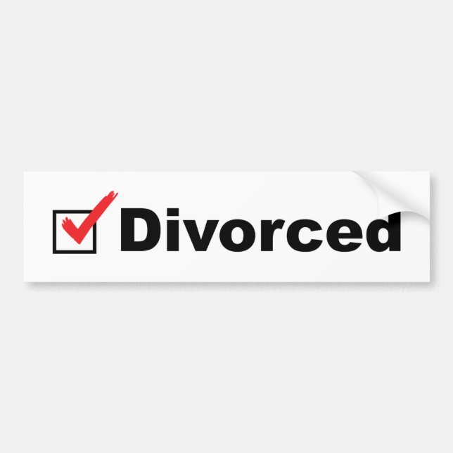 Autocollant De Voiture Je suis divorcé et disponible (Devant)