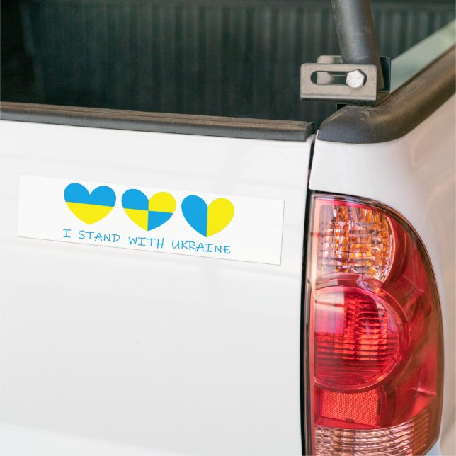Autocollant De Voiture Je Suis Du Coeur De L'Ukraine (Sur camion)