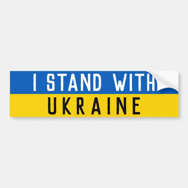 Autocollant De Voiture Je Suis En Politique Avec L'Ukraine (Devant)