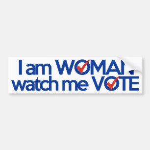 Autocollant De Voiture Je suis FEMME m'observe VOTER
