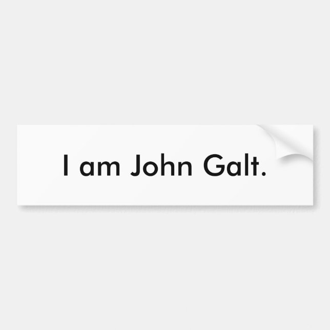 Autocollant De Voiture Je suis John Galt. (Devant)
