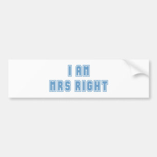 Autocollant De Voiture Je suis Mme Right