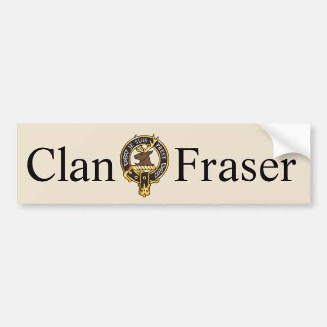 Autocollant De Voiture Je Suis Prest - crête de Fraser de clan (Devant)
