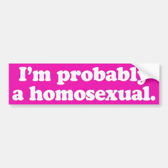 Autocollant De Voiture Je suis probablement un homosexuel -.png (Devant)