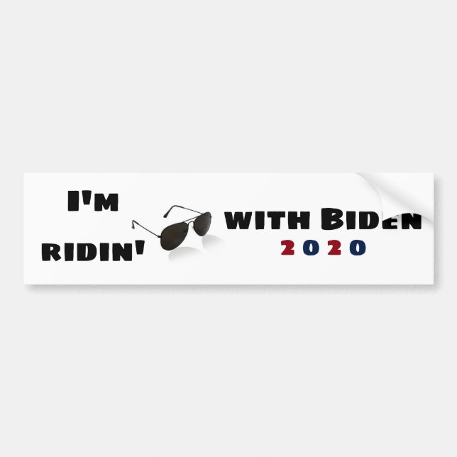 Autocollant De Voiture Je suis Ridin' avec Biden en 2020 (Devant)