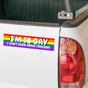 Autocollant De Voiture Je suis si gay que je ne peux même pas conduire dr