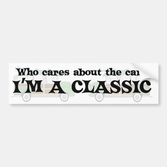 Autocollant De Voiture Je suis un adhésif pour pare-chocs classique (Devant)