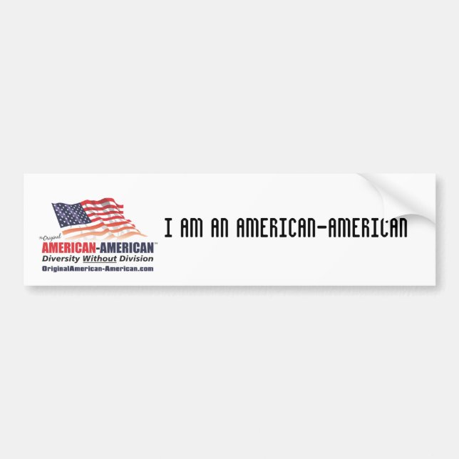 AUTOCOLLANT DE VOITURE JE SUIS UN AMERICAN-AMERICAN (Devant)