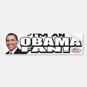 Autocollant De Voiture Je suis un fan d'Obama ! Adhésif pour pare-chocs