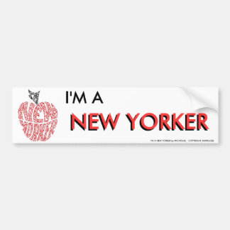 Autocollant De Voiture Je suis UN NEWYORKAIS