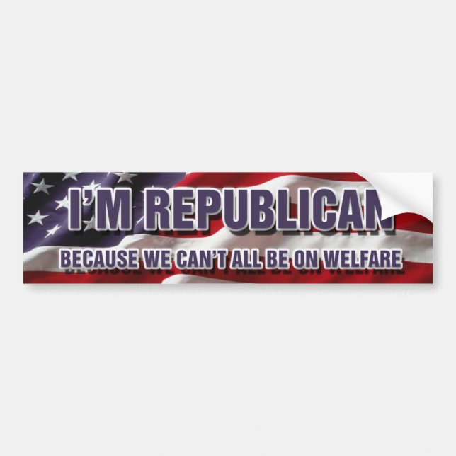 Autocollant De Voiture Je suis un Sticker Républicain (Devant)