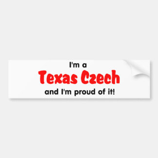 Autocollant De Voiture Je suis un Texas Tchèque - T-shirt
