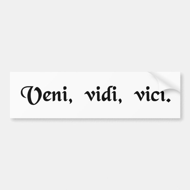 Autocollant De Voiture Je suis venu, j'ai vu, j'ai conquis (Devant)