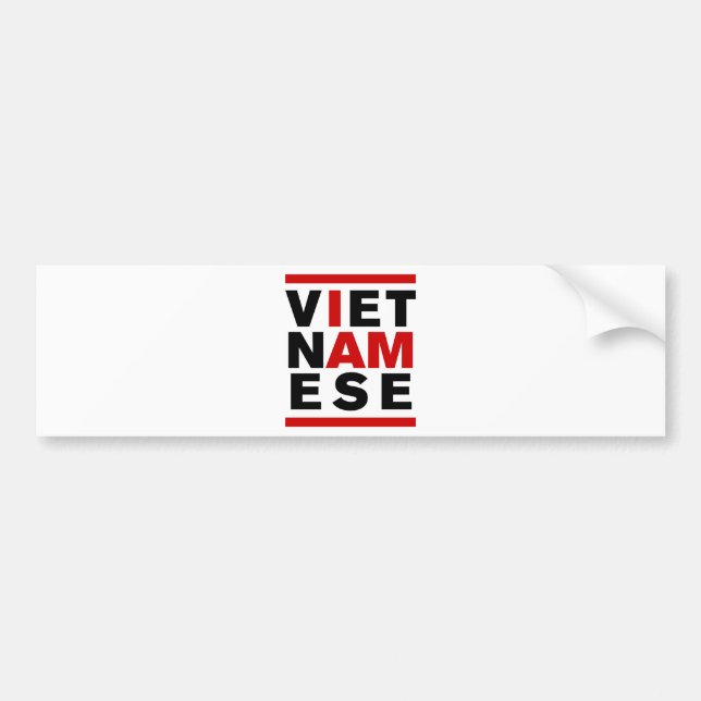 AUTOCOLLANT DE VOITURE JE SUIS VIETNAMAIS (Devant)