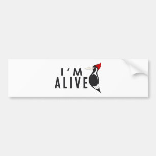 Autocollant De Voiture Je suis vivant - pivert affiché par ivoire