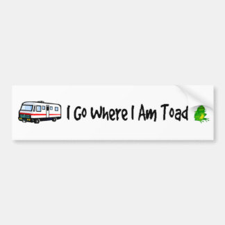 Autocollant De Voiture Je vais où je suis crapaud