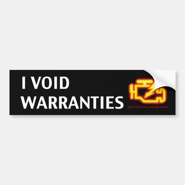 Autocollant De Voiture Je vide des garanties (Devant)