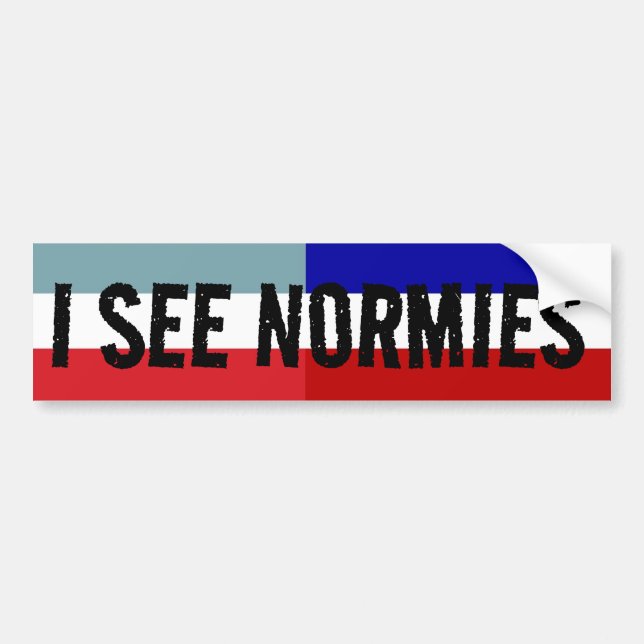 Autocollant De Voiture Je vois Normies (Devant)