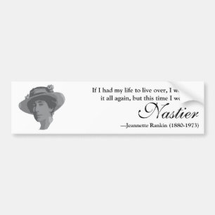 Autocollant De Voiture Jeannette Rankin Nasty Woman Cite Le Bumper Sticke