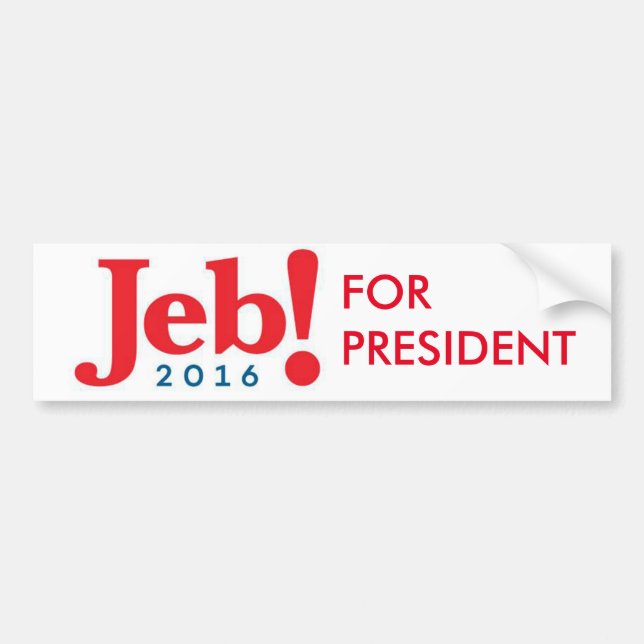 Autocollant De Voiture Jeb Bush pour l'adhésif pour pare-chocs 2016 de (Devant)