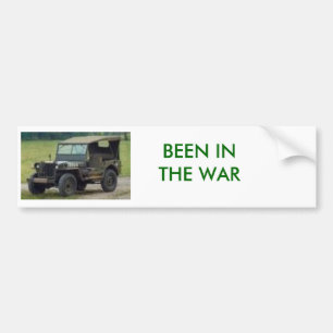 AUTOCOLLANT DE VOITURE JEEP, ÉTÉ DANS LA GUERRE