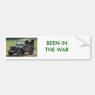 AUTOCOLLANT DE VOITURE JEEP, ÉTÉ DANS LA GUERRE