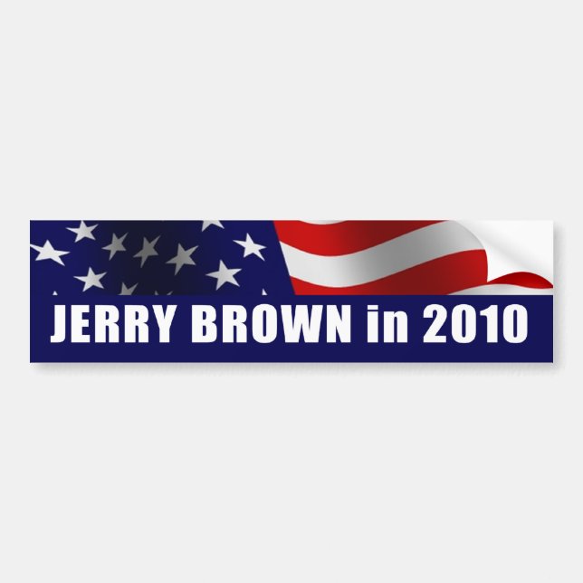 Autocollant De Voiture Jerry Brown pour le gouverneur de Californie 2010 (Devant)