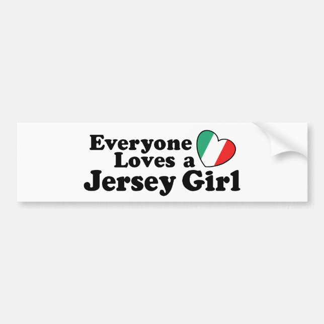 Autocollant De Voiture Jersey Girl (Devant)