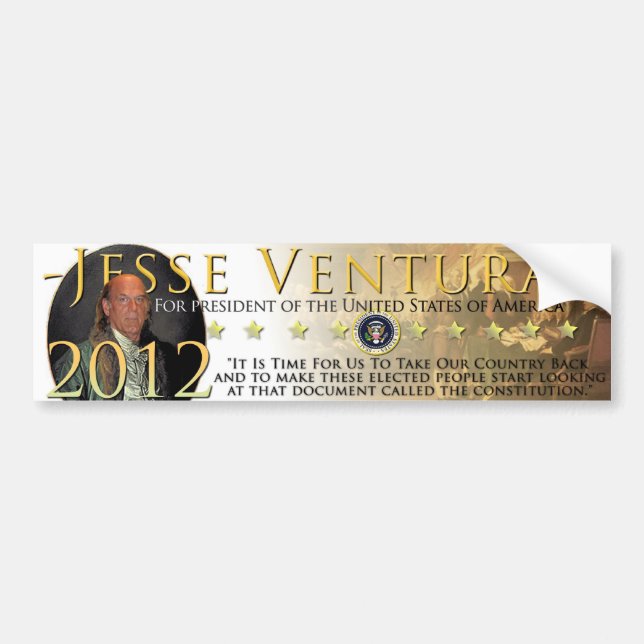 Autocollant De Voiture Jesse Ventura - vieille école 1776 (Devant)