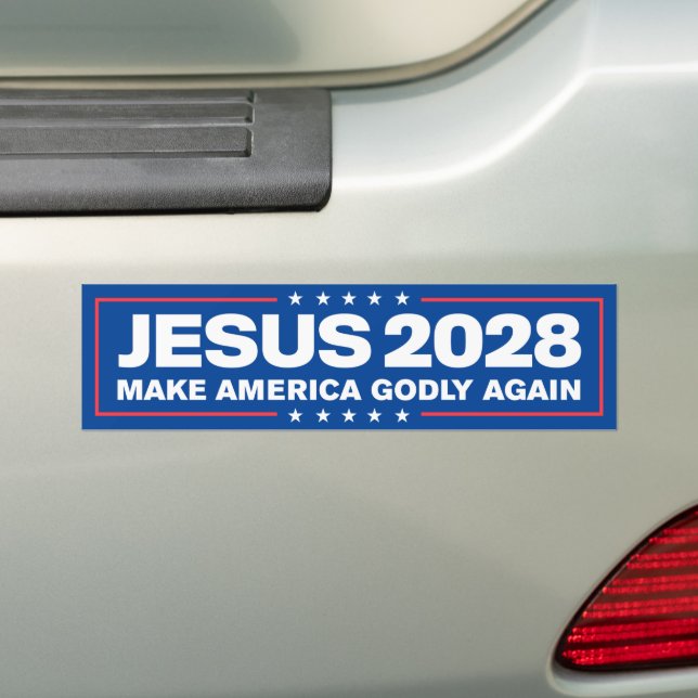 Autocollant De Voiture Jésus Christ 2028 Rendre l'Amérique à nouveau chèr (En voiture)