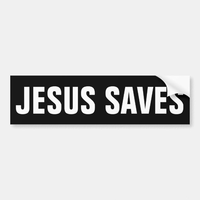 AUTOCOLLANT DE VOITURE JÉSUS ÉCONOMIE BUMPER STICKER (Devant)