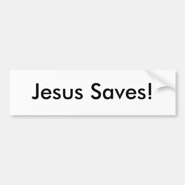 Autocollant De Voiture Jésus économise ! (Devant)