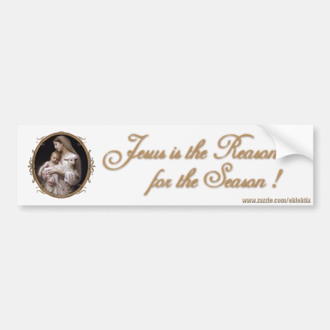 AUTOCOLLANT DE VOITURE JÉSUS EST LA RAISON (Devant)