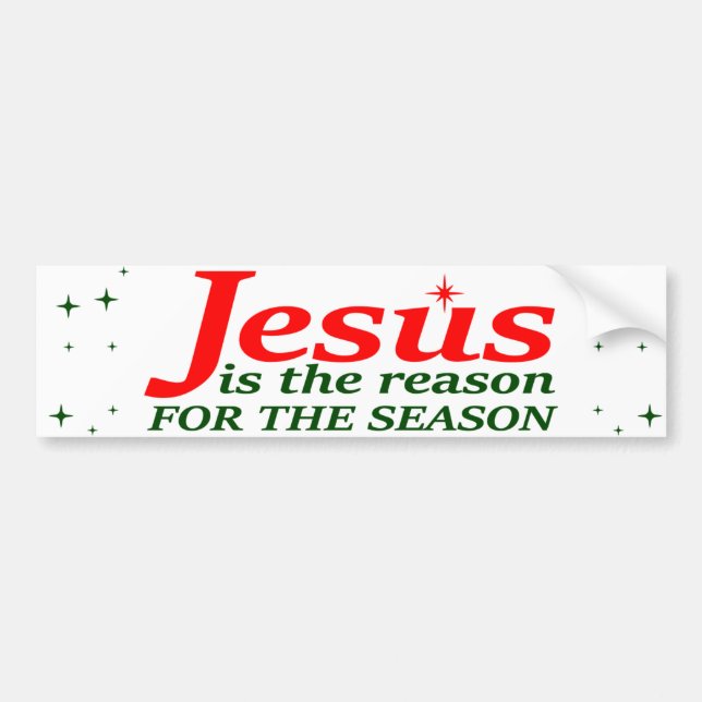 Autocollant De Voiture Jésus est la raison de la saison (Devant)