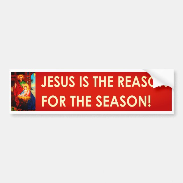 Autocollant De Voiture Jésus est la raison de Noël de saison (Devant)