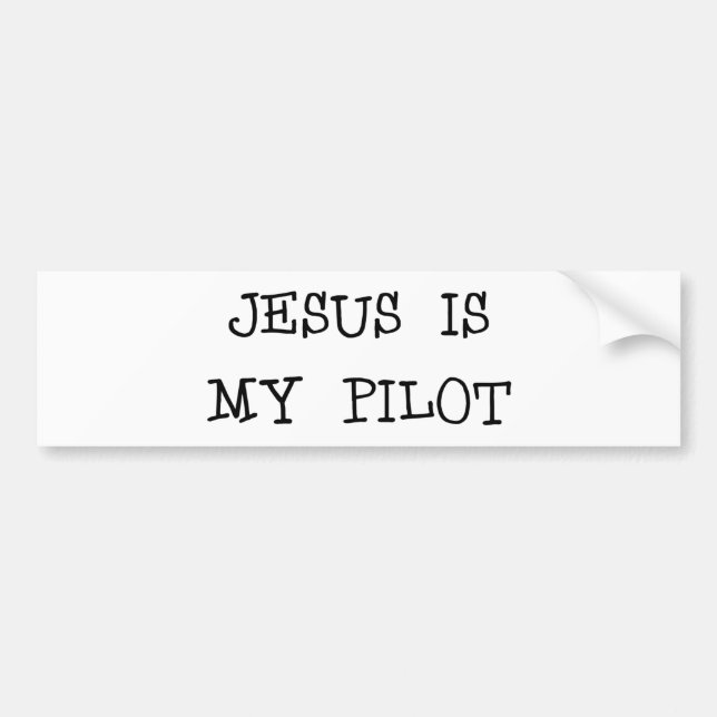 Autocollant De Voiture Jésus est mon pilote (Devant)
