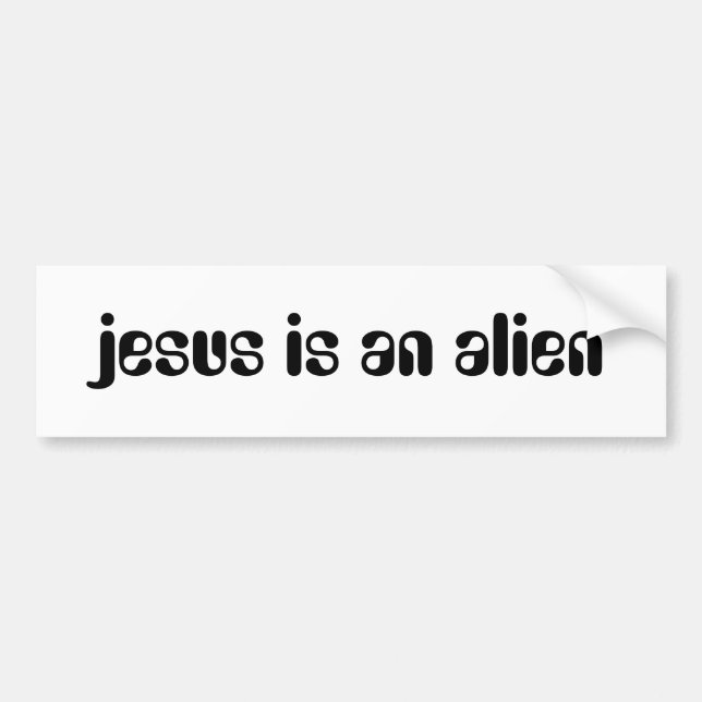 Autocollant De Voiture Jésus est un alien (Devant)