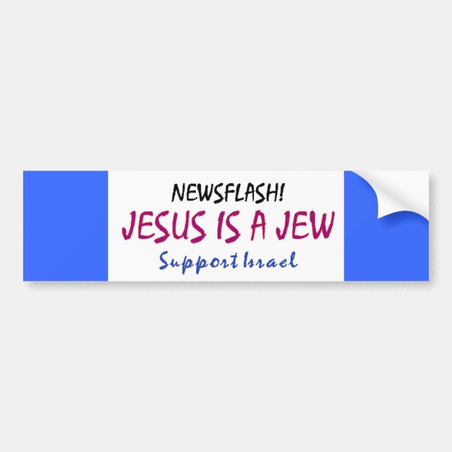 Autocollant De Voiture Jésus est un juif (Devant)