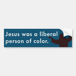 Autocollant De Voiture Jésus était une personne libérale de couleur